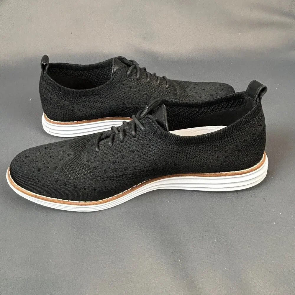 Cole Haan Black Stitchlite Wingtip Oxford Sneaker Shoes Size 8B - Picture 3 of 16